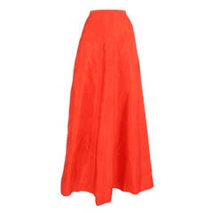 1970's Coral HarrodsThai Silk Skirt