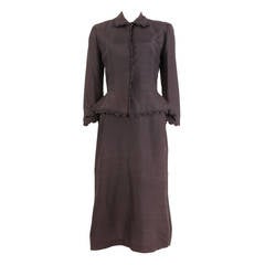 1940's Carol Antell Silk Halter Dress and Jacket