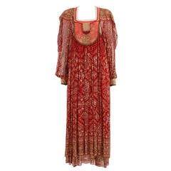 1970's Marisa Martin Renaissance Style Dress