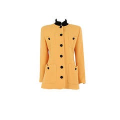 1980
s/1990
s Karl Lagerfeld Tangerine Yellow Boucle Jacket