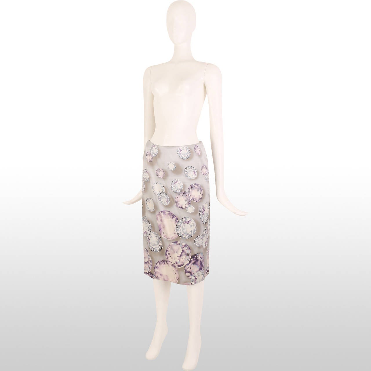 Women's Gianni Versace Gem Print Skirt For Sale