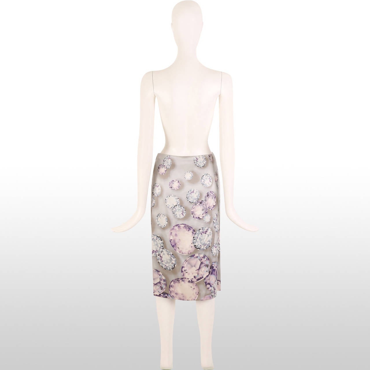 Gianni Versace Gem Print Skirt In Excellent Condition For Sale In London, GB