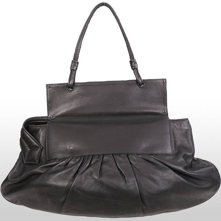 Women's Fendi Black Leather Handbag (2007) For Sale