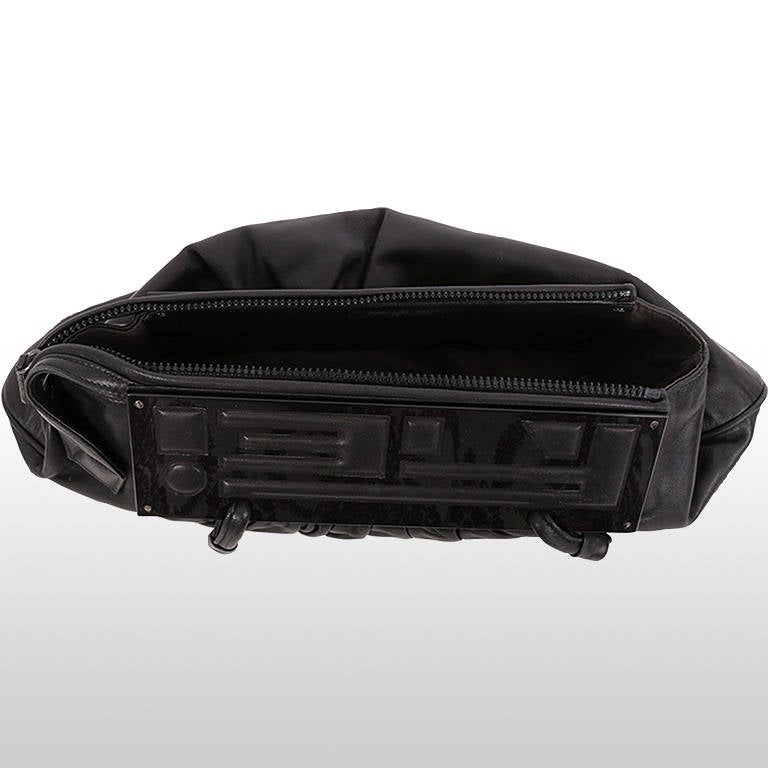 Fendi Black Leather Handbag (2007) For Sale 2