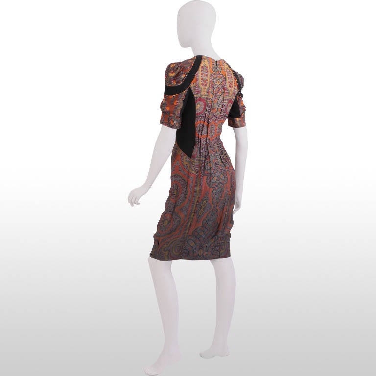 Louis Vuitton Autumnal Paisley Printed A/W 2009 Collection Dress - Size XS 3