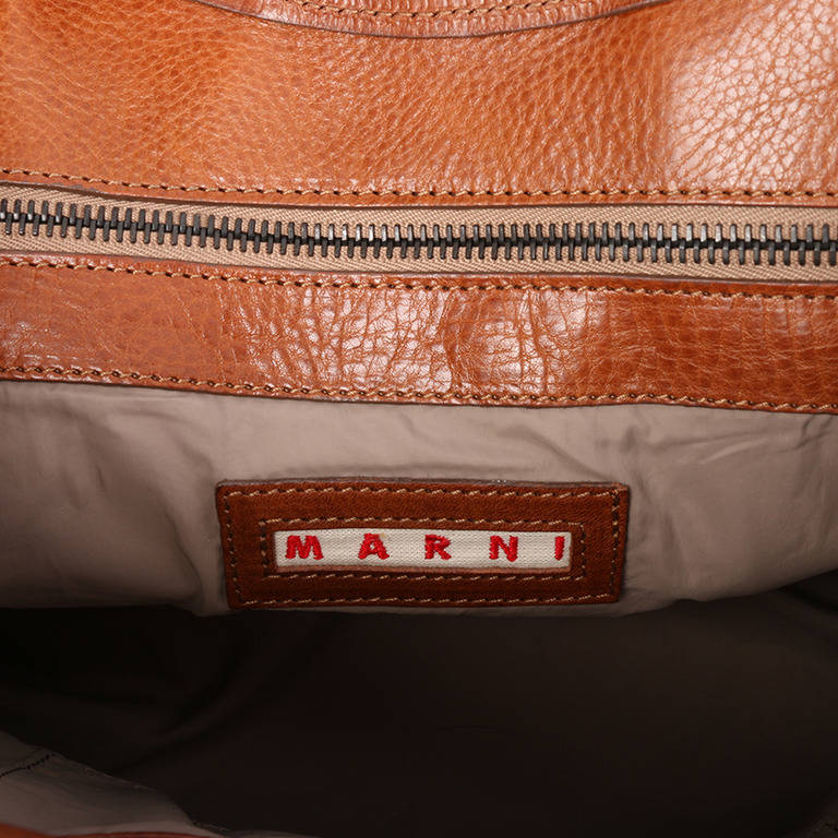 Marni Patent Mustard and Tan Handbag 1