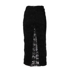 Dolce & Gabbana Black Pedal Pusher Leggings with Lace Skirt Overlay