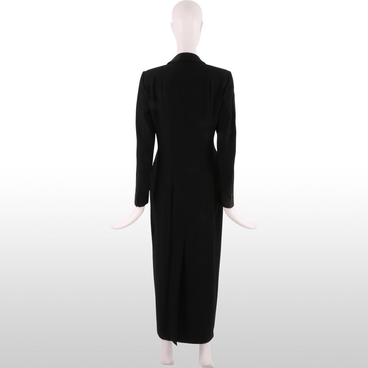 Dolce & Gabbana Full Length Black Tailored Coat In Excellent Condition In London, GB