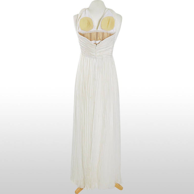 Gray Ungaro Couture Ivory Gown For Sale