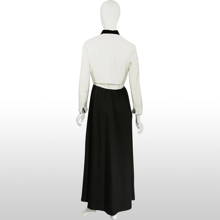 1960's Emma Domb Pin Dot Monochrome Two Piece For Sale 1