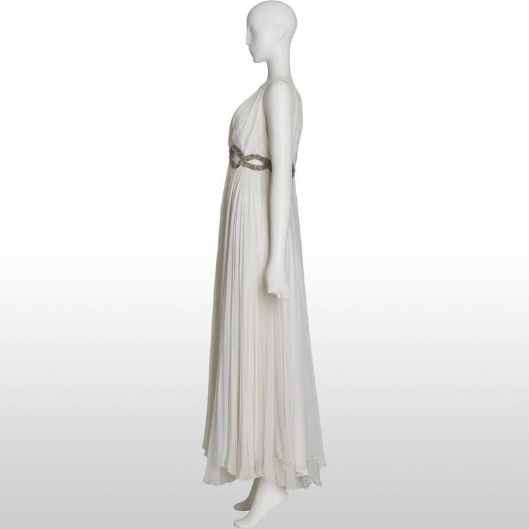 1960's Cream Grecian Style Chiffon Gown For Sale at 1stDibs | grecian chiffon gown, grecian style gown, grecian robes 1960's Cream Grecian Style Chiffon Gown For Sale at 1stDibs | grecian chiffon gown, grecian style gown, grecian robes