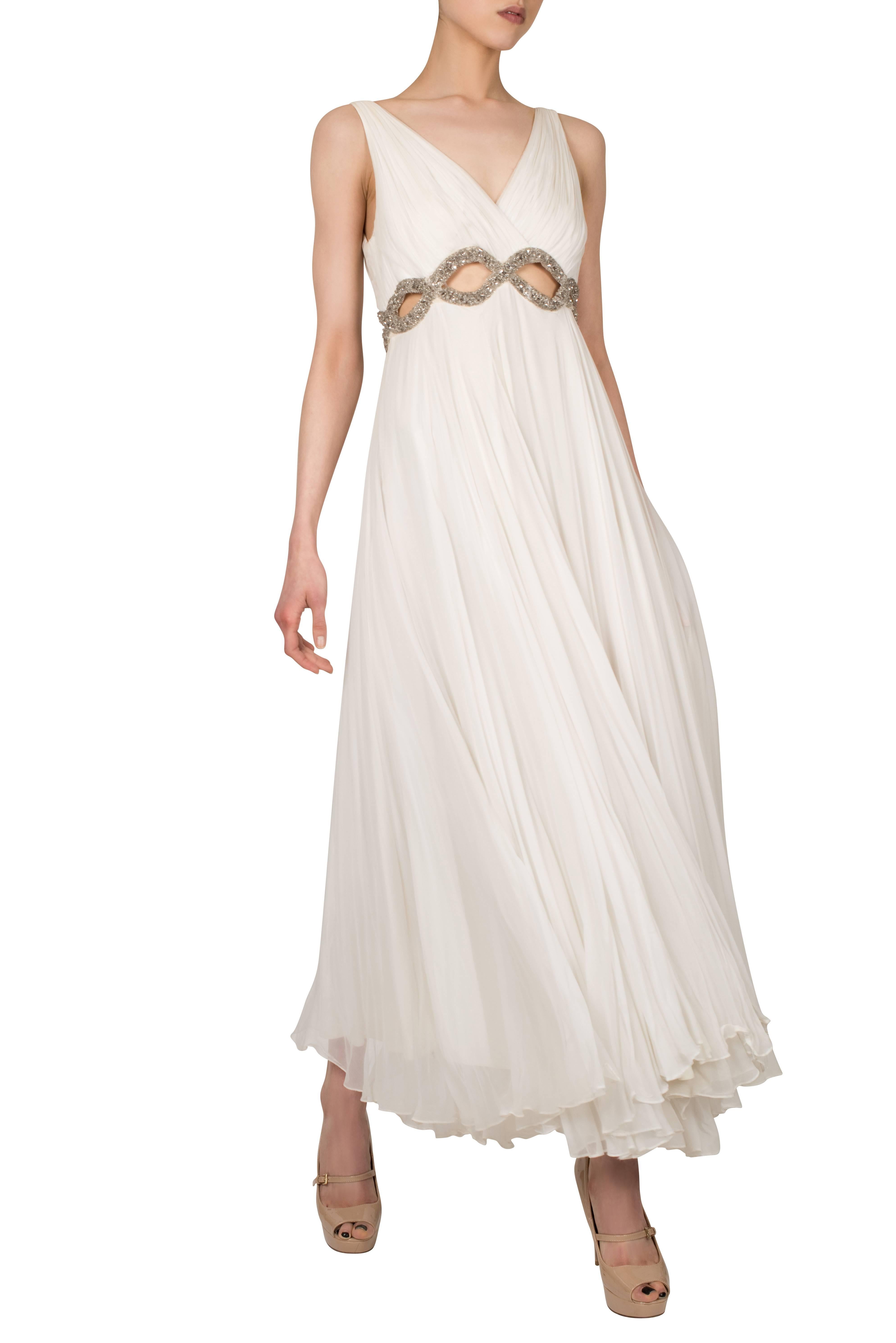 grecian chiffon gown