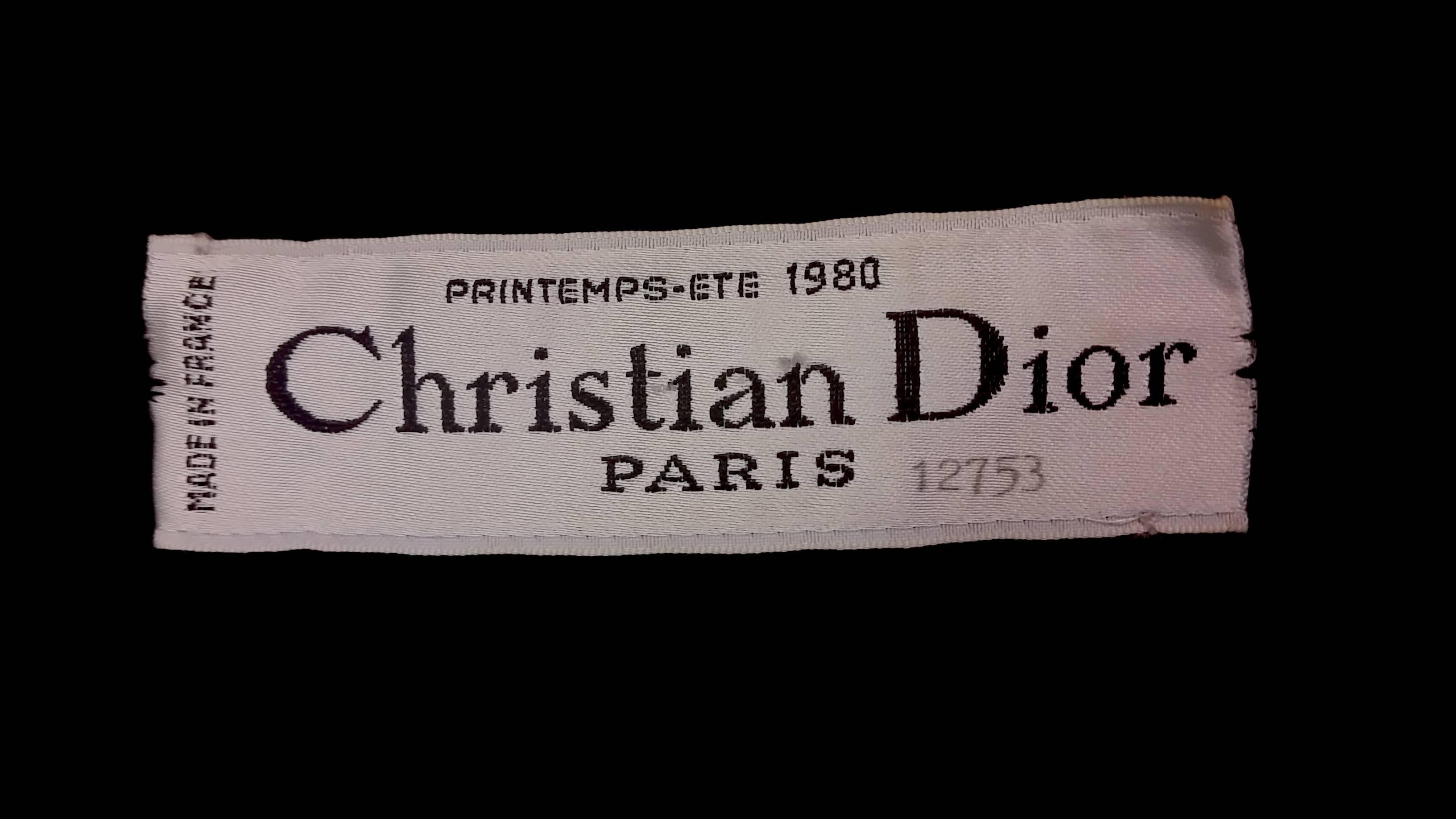 Christian Dior Couture Black Chiffon Shift Dress Spring/Summer 1980 For Sale 6