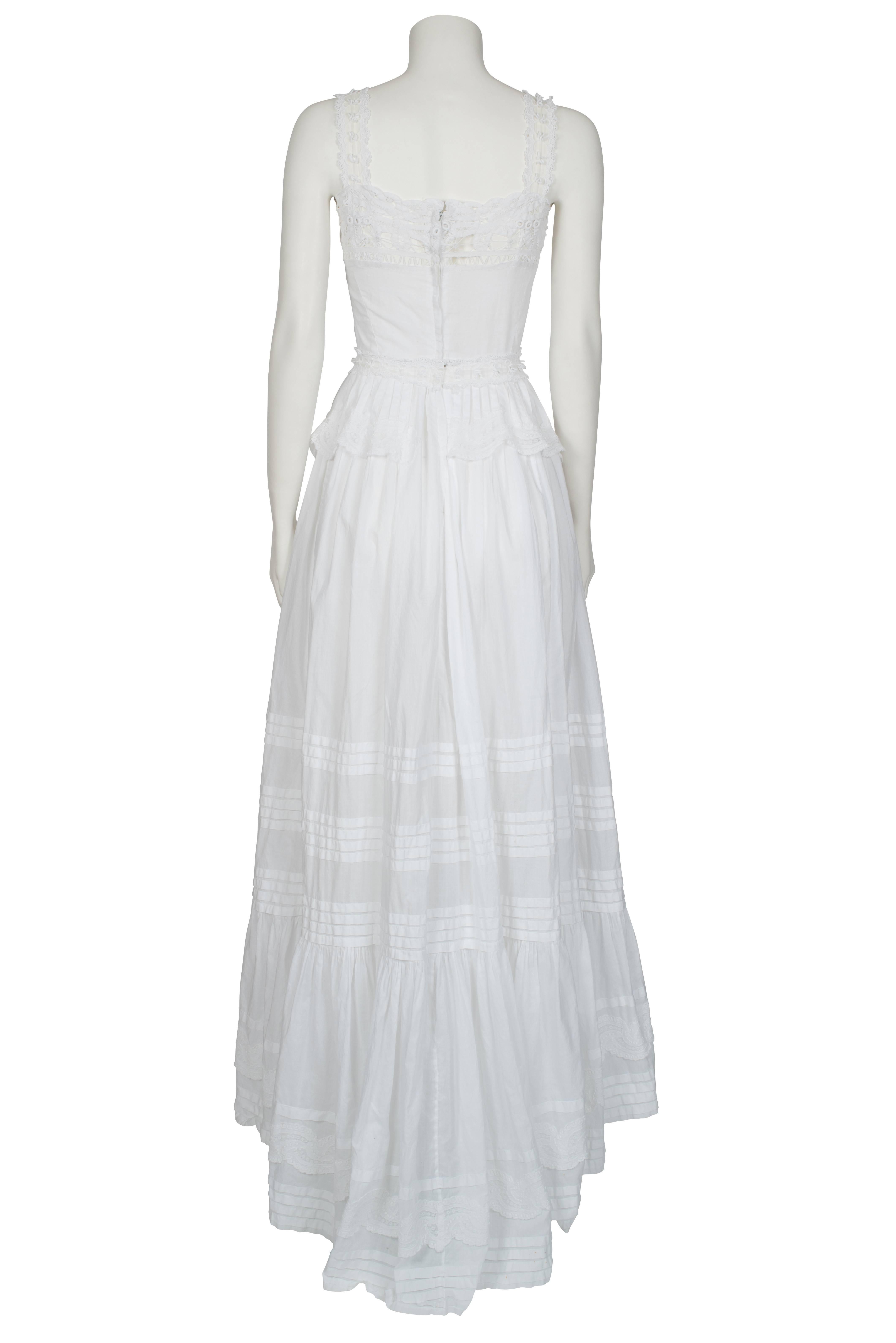 Women's Theodora van Runkle Designed 'Victorian Style' Dress ca 1970 For Sale