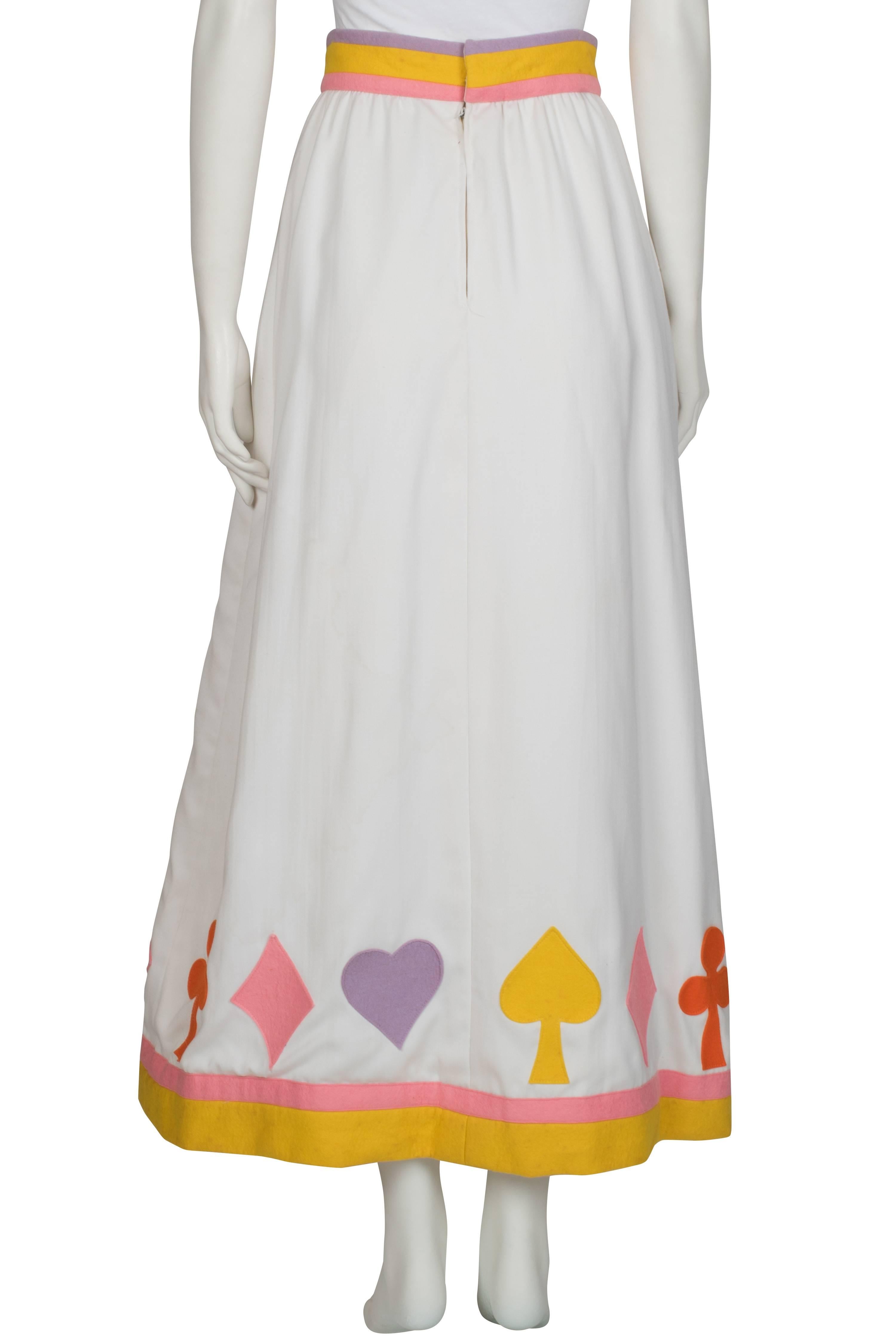 1970's Rizkallah for Malcolm Starr Cards Maxi Skirt In Excellent Condition In London, GB
