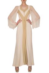 1970's Alice Pollock Fawn Maxi Dress