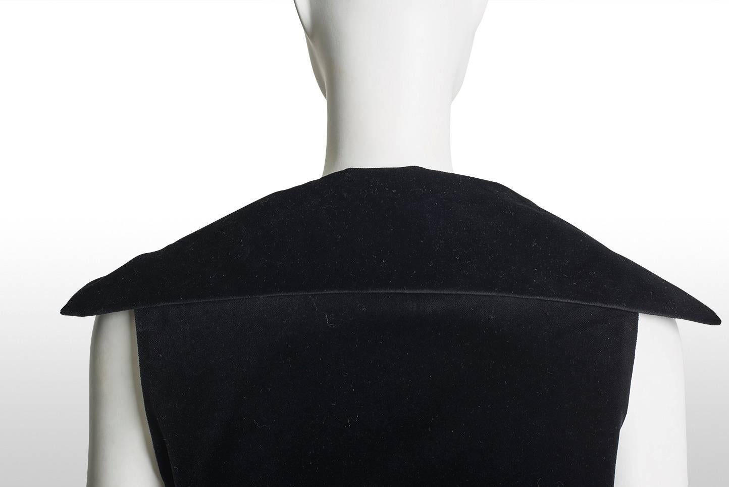 Vivienne Westwood Red Label Black Velvet Sleeveless Coat For Sale 2