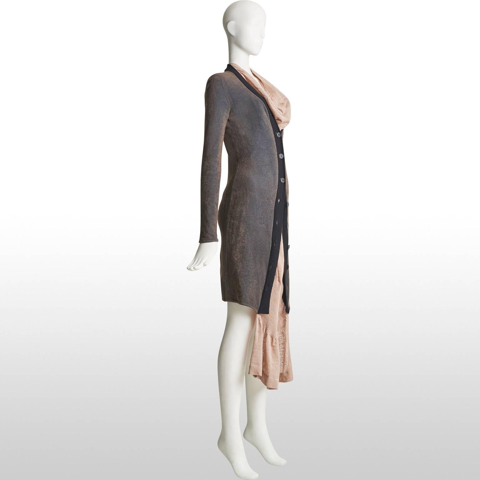 Vivienne Westwood Gold Label Two Tone Cardigan Dress For Sale 1