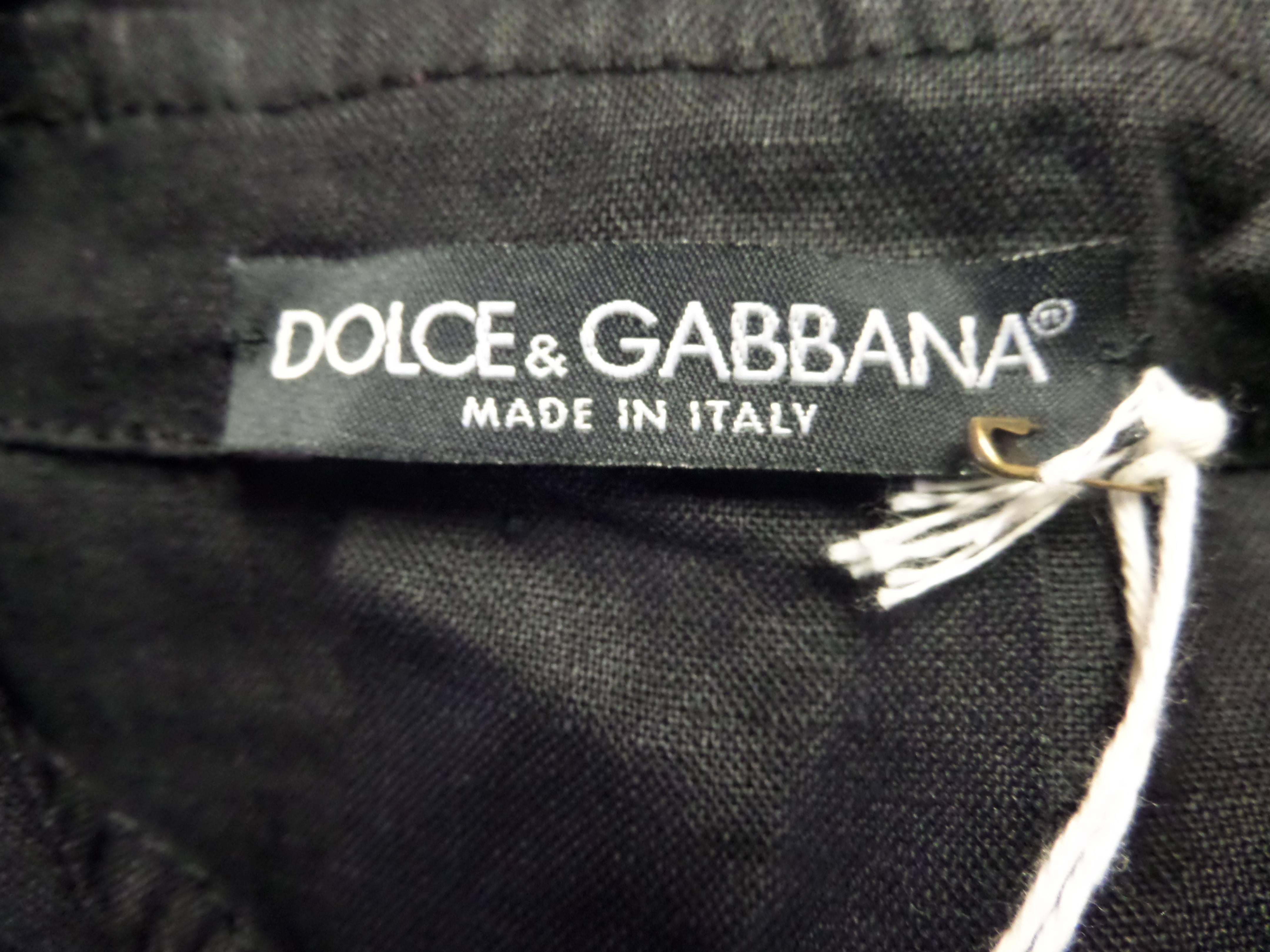 Dolce and Gabbana Black Linen Jumpsuit For Sale 4