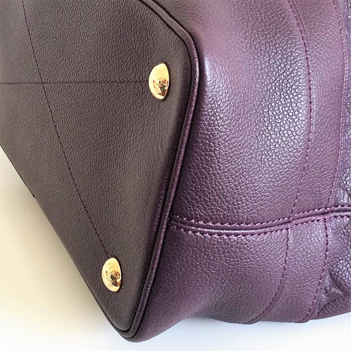 Louis Vuitton Purple Shuolder Bag Citadines PM in LV monogram Empreinte Leather For Sale 4