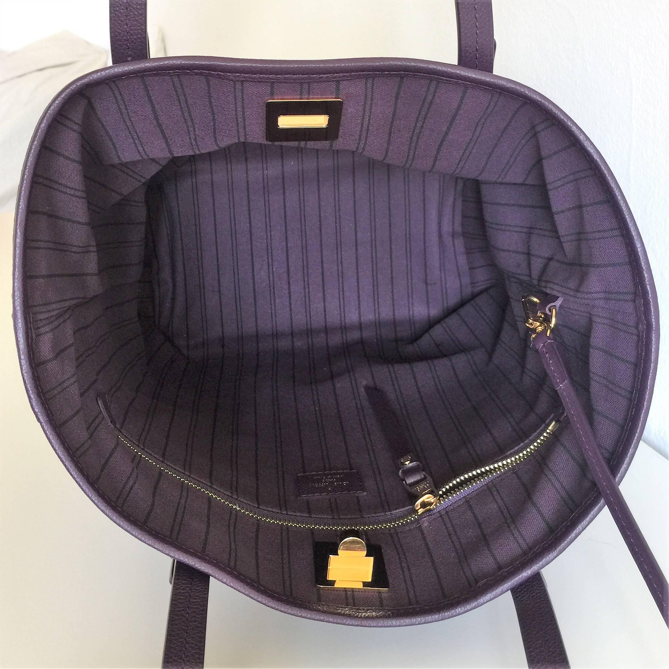Louis Vuitton Purple Shuolder Bag Citadines PM in LV monogram Empreinte Leather For Sale 1