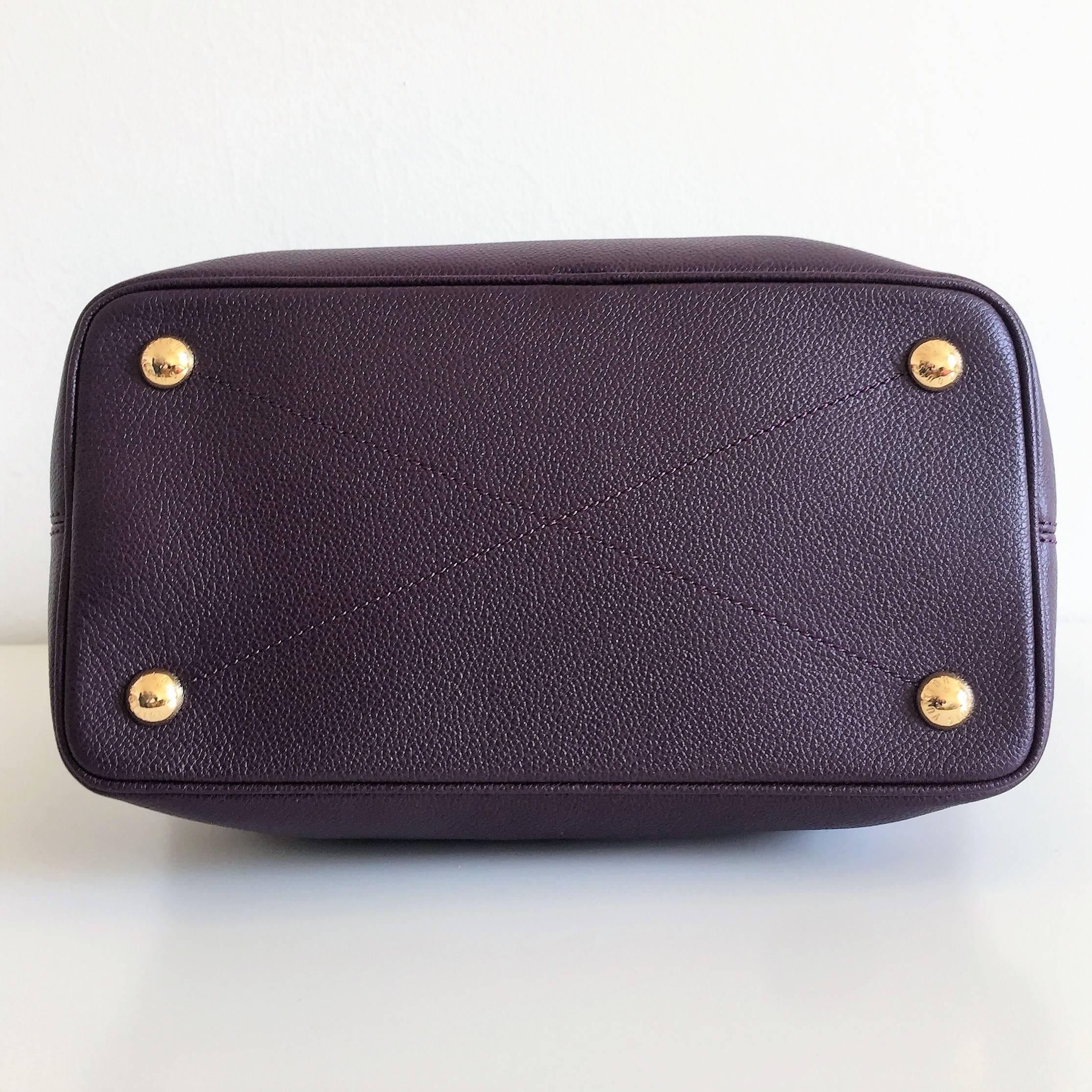 Louis Vuitton Purple Shuolder Bag Citadines PM in LV monogram Empreinte Leather For Sale 5