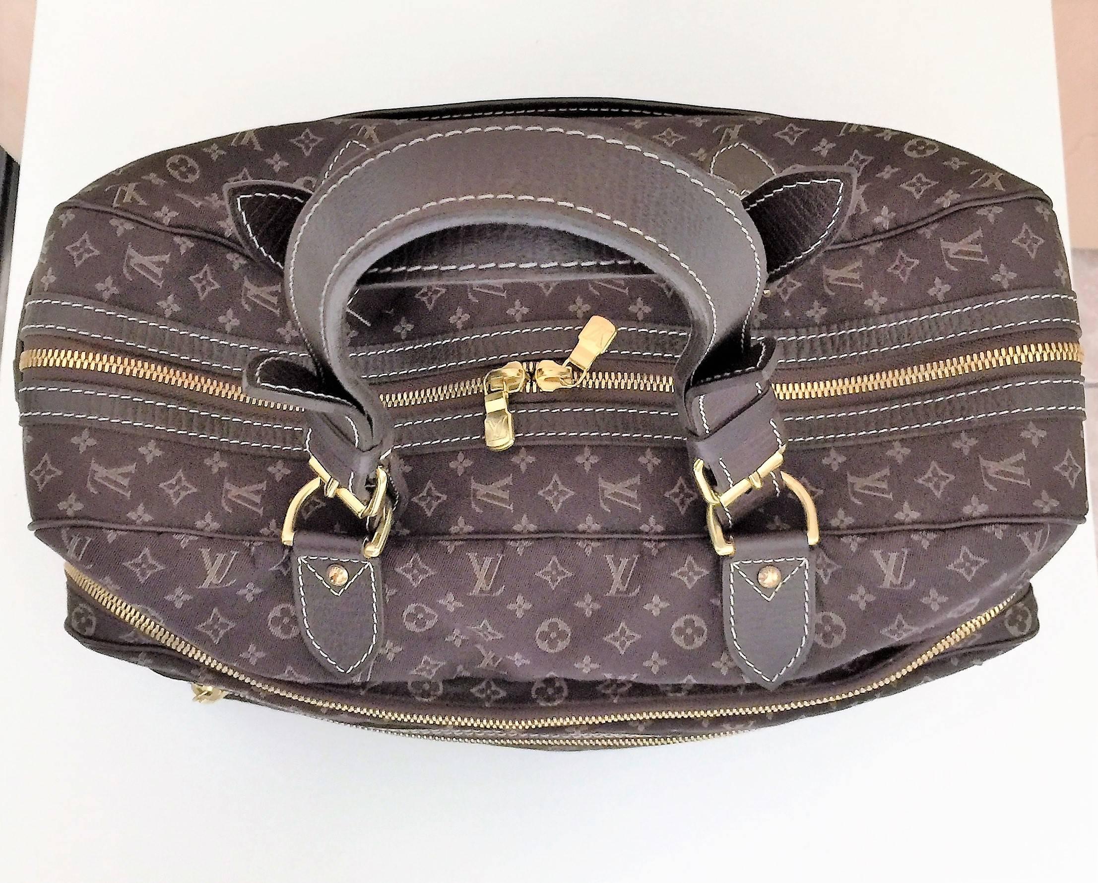 Black Louis Vuitton Mini Lin Sac a Langer Diaper Shoulder Bag Ebene For Sale