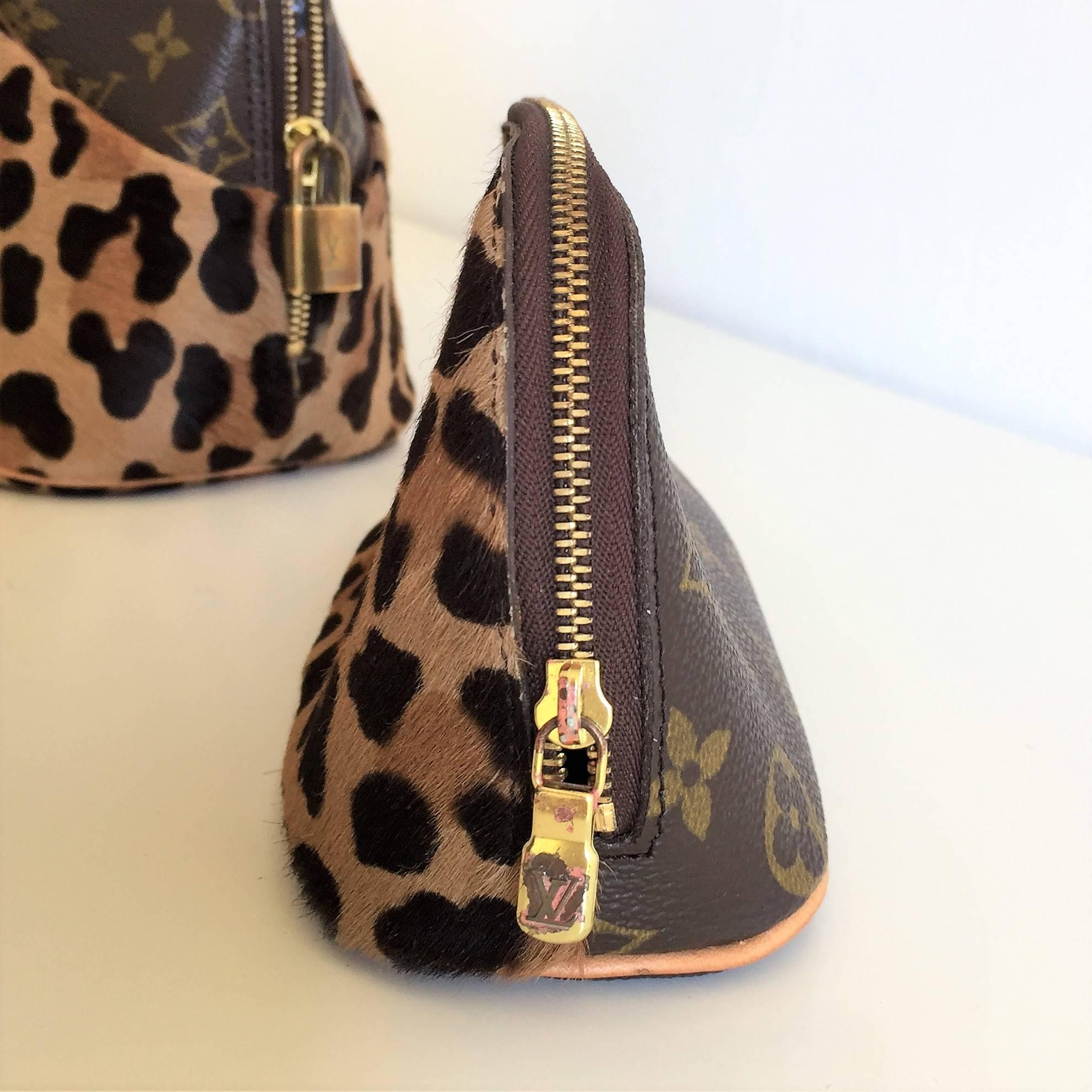 Women's LOUIS VUITTON  Leopard Alma Hand Bag by Azzedine Alaïa