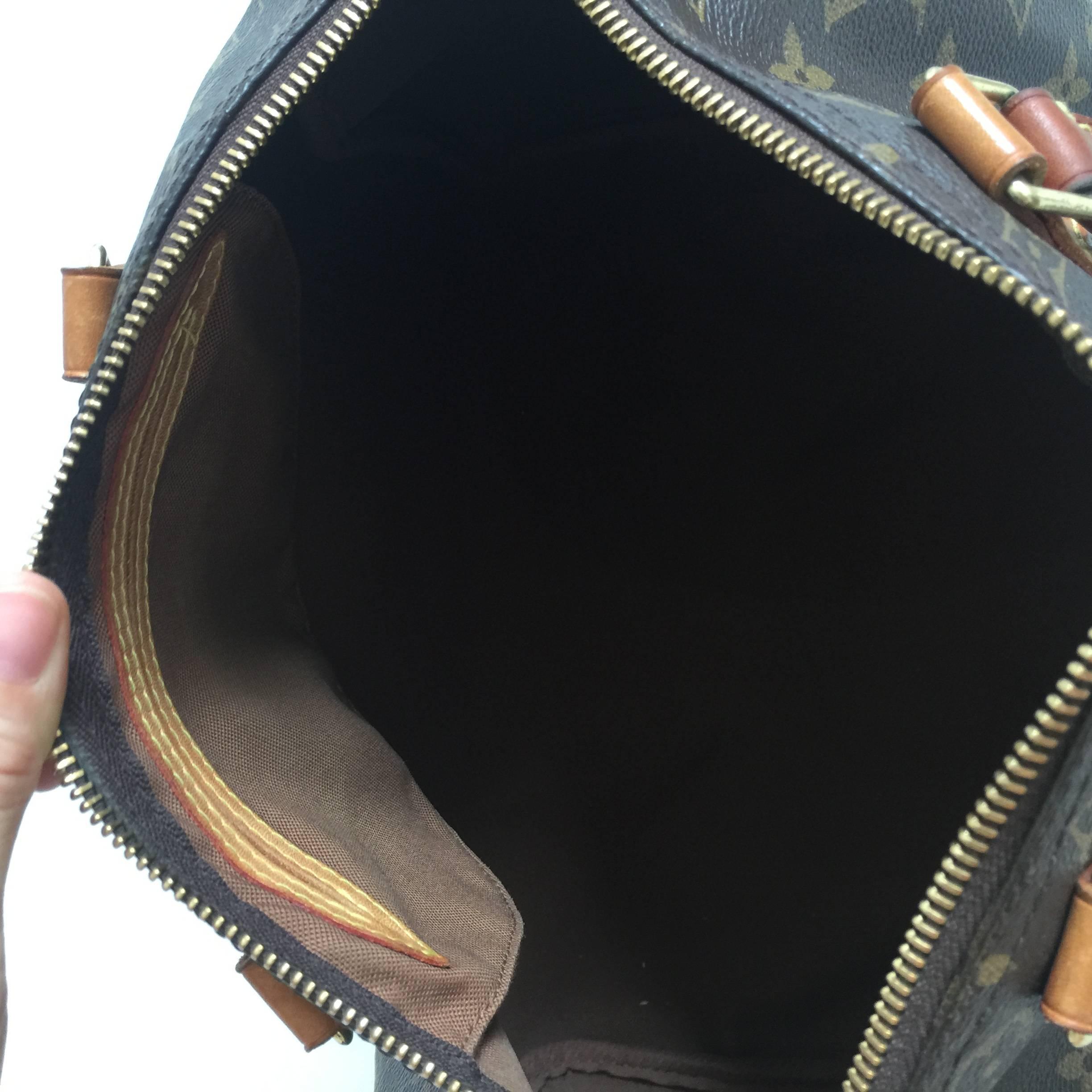 Gray Louis Vuitton Speedy 30 Monogram Handbag Purse For Sale