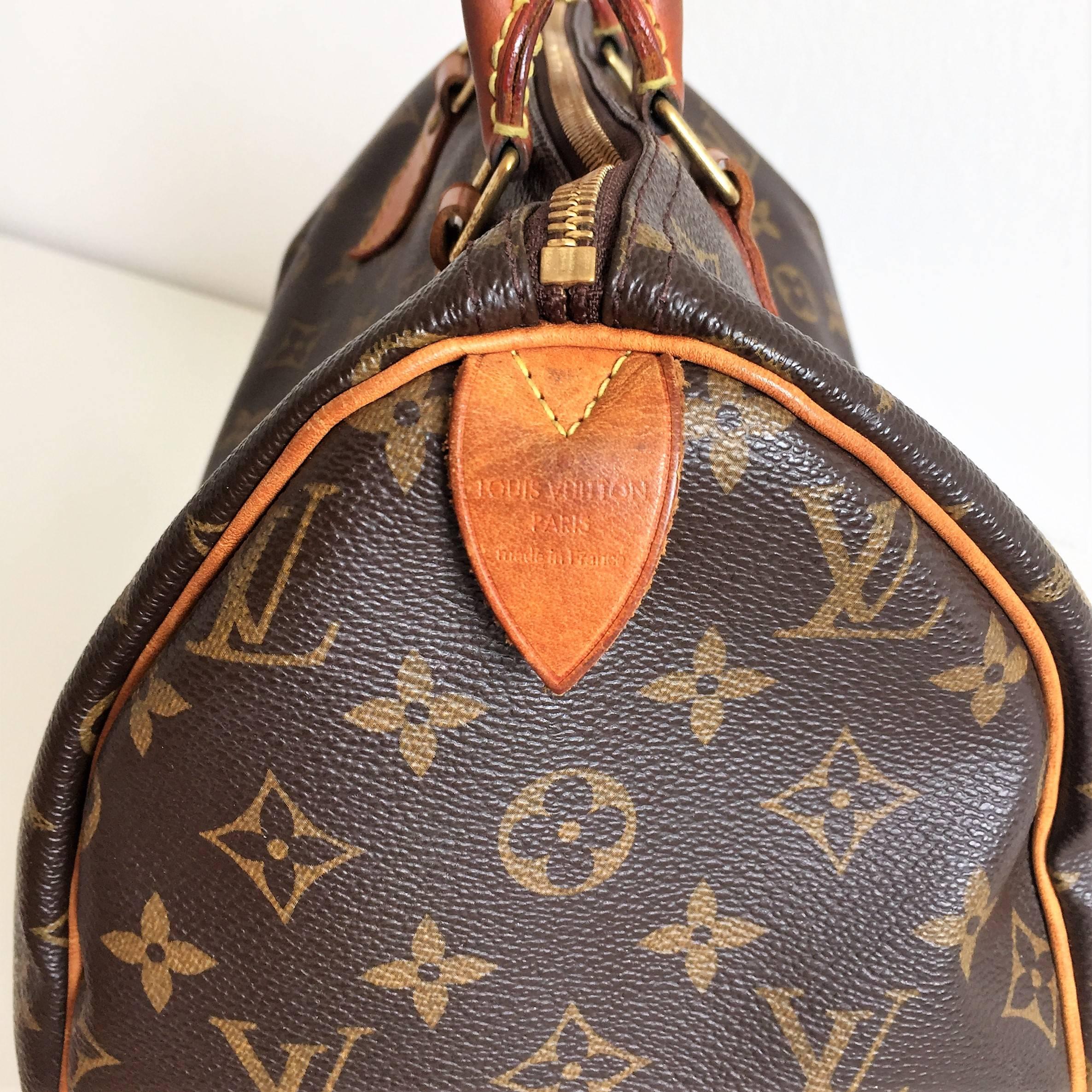 Louis Vuitton Speedy 30 Monogram Handbag Purse For Sale 3