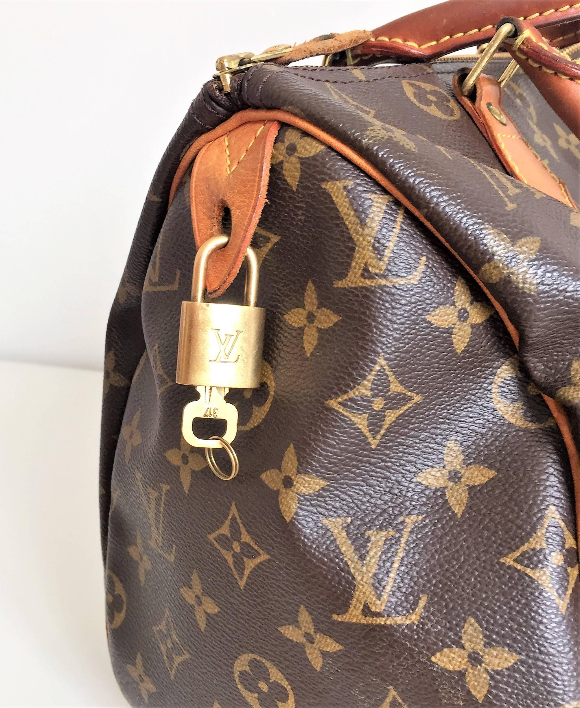 Louis Vuitton Speedy 30 Monogram Handbag Purse For Sale 5