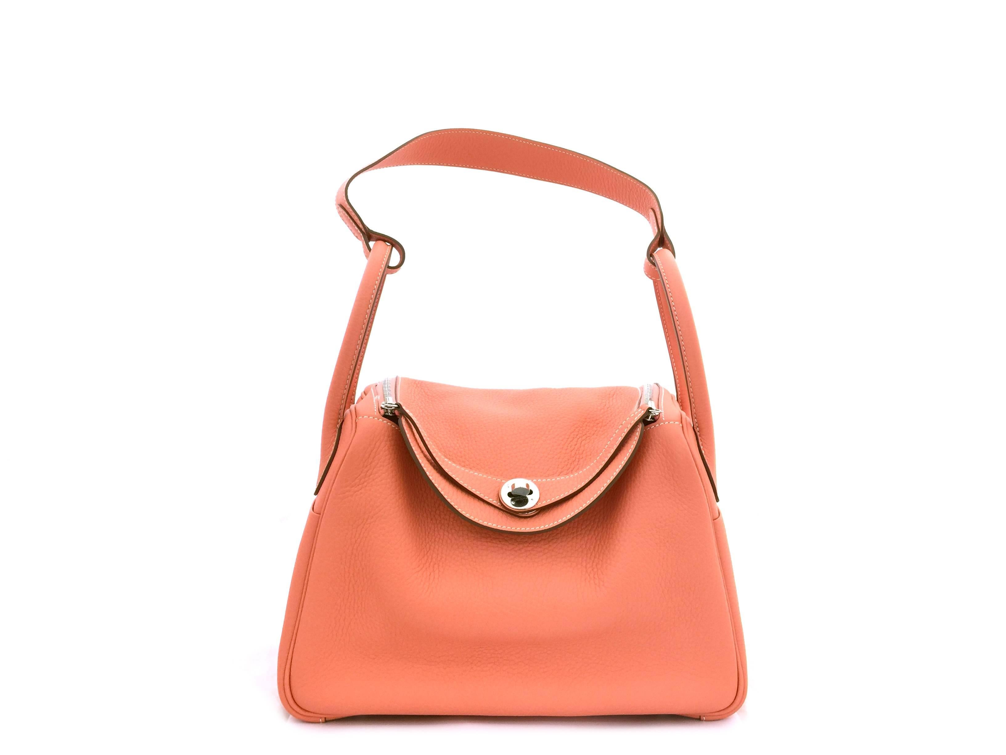 Color: Orange / Flamingo (designer color)
Material: Clemence Leather

Condition:
Rank A
Overall: Good, few minor defects
Surface:Good
Corners:Minor Scratches
Edges:Good
Handles/Straps:Good
Hardware:Good

Dimension:
W30 × H21 × D15cm（W11.8" ×