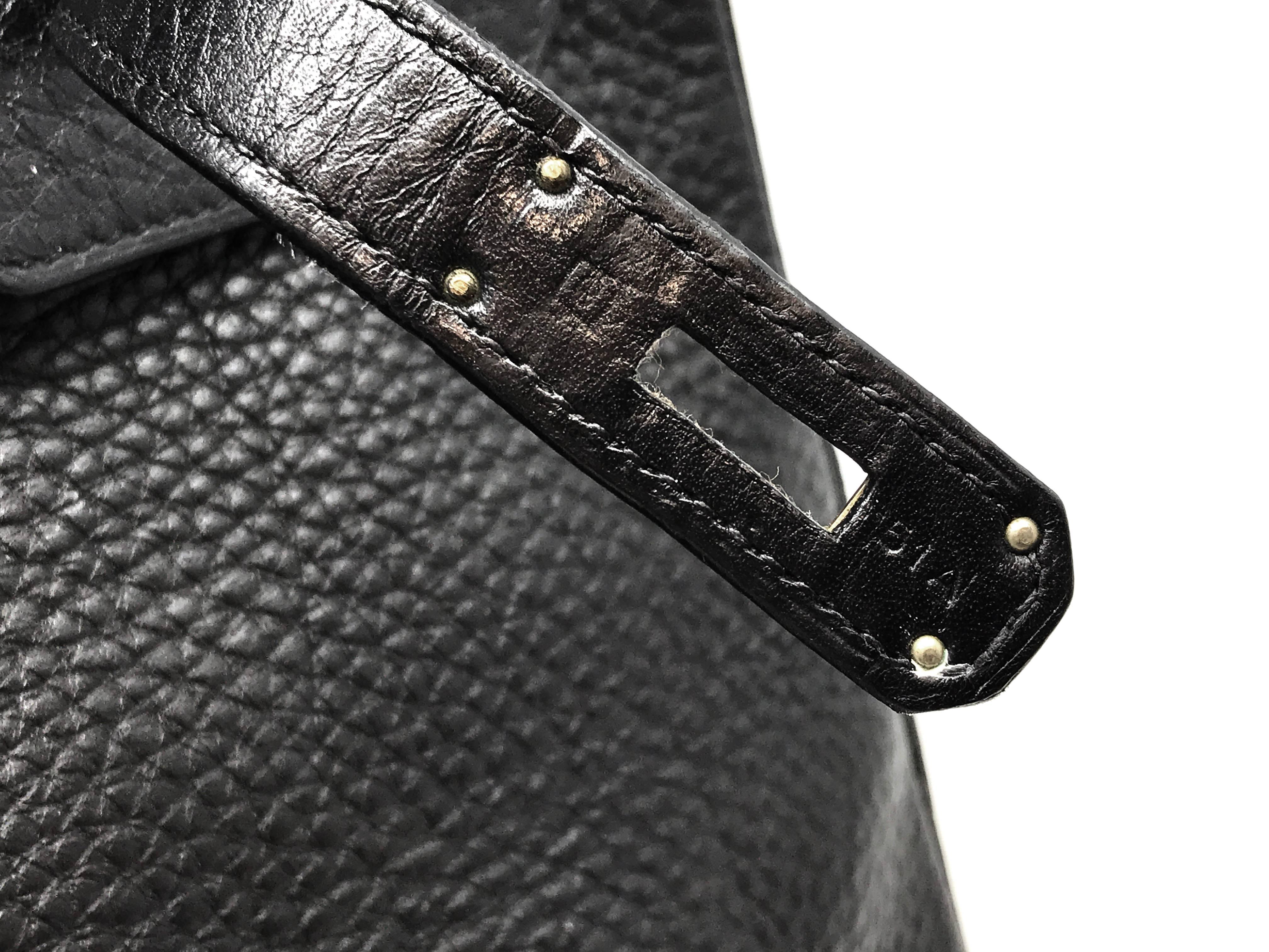 Hermes Birkin 35 Noir Clemence Leather SHW Top Handle Bag 3