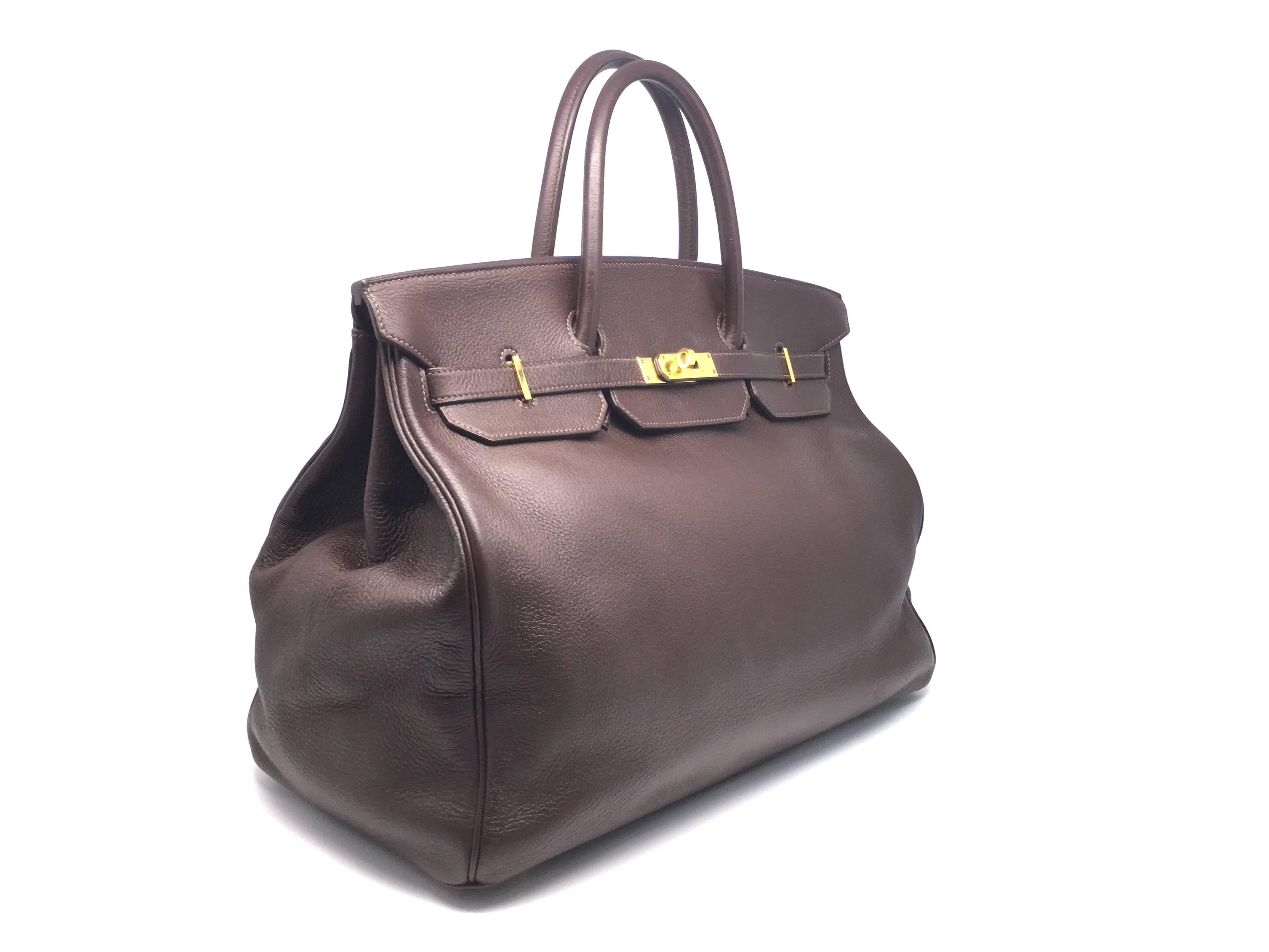 Color: Chocolate Brown / Chocolat (designer color)
Material: Taurillon Clemence Leather

Condition:
Rank A
Overall: Good, few minor defects
Surface: Good
Corners: Minor Scratches
Edges: Minor Scratches
Handles/Straps: Good
Hardware: