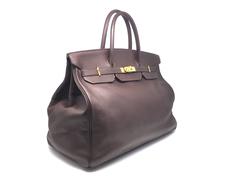 Hermes Birkin 40 Chocolat Taurillon Clemence Leather GHW Top Handle Bag