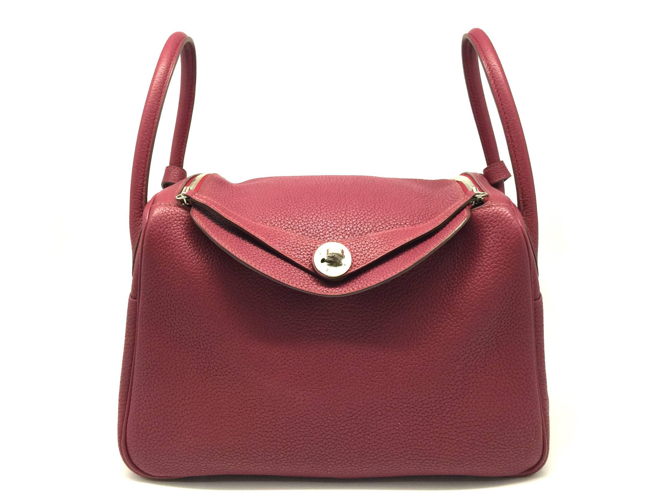 Color: Red / Rubis (designer color)
Material: Clemence Leather

Condition:
Rank A
Overall: Good, few minor defects
Surface: Good
Corners: Minor Scratches
Edges: Minor Stains
Handles/Straps: Good
Hardware: Good

Dimension:
W30 × H21 ×