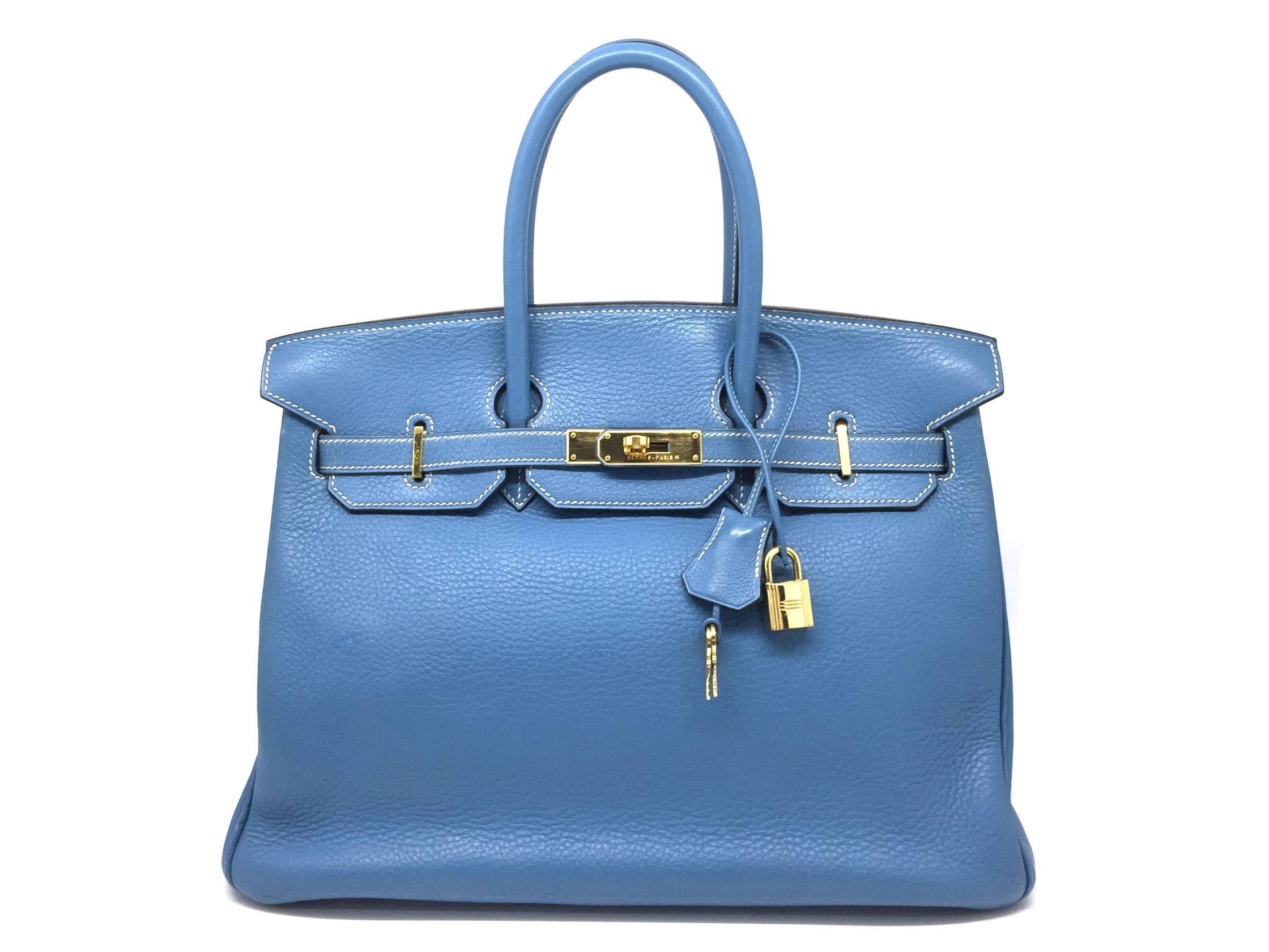 Color: Blue Aztec (designer color)
Material: Clemence Leather

Condition:
Rank A
Overall: Good, few minor defects
Surface: Minor Scratches
Corners: Minor Scratches & Stains
Edges: Minor Stains
Handles/Straps: Minor Scratches
