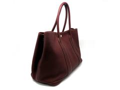 Hermes Garden Party PM Rouge H Negonda Leather Tote Bag