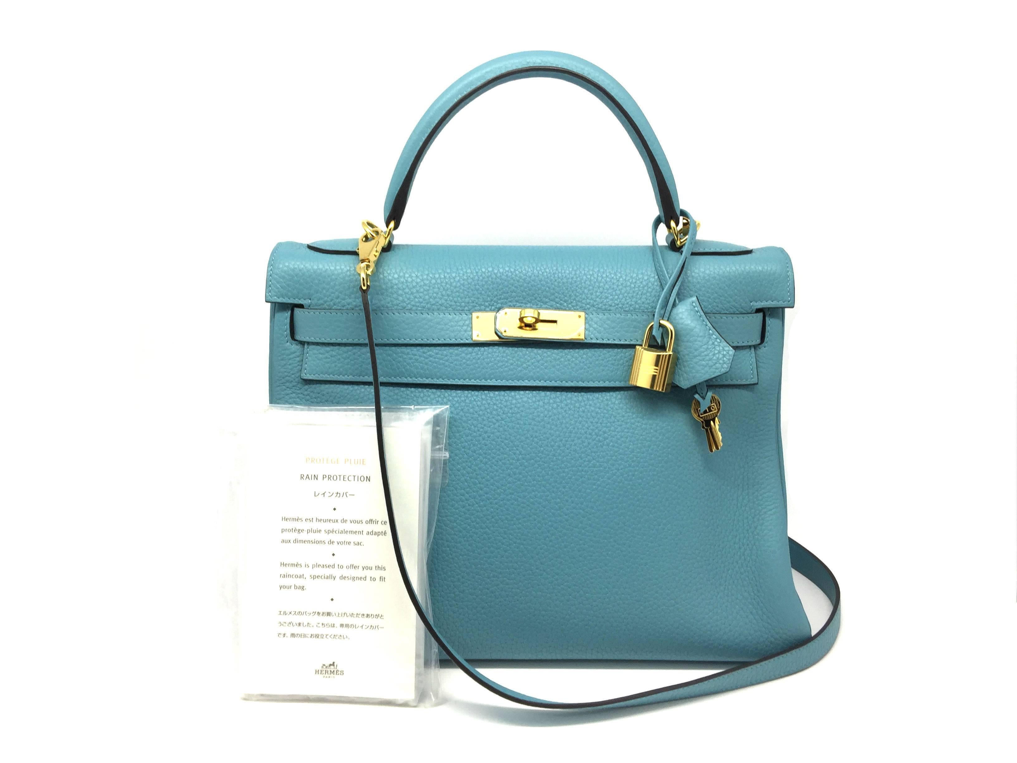 Color: Blue / Bleu Saint Cyr (designer color)
Material: Taurillon Clemence Leather

Condition:
Rank N
Overall: Brand New Not Used
Surface: Good
Corners: Good
Edges: Good
Handles/Straps: Good
Hardware: Good

Dimension:
W32 x H23 x D13 cm(W12.6"