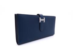 Hermes Bearn Wallet Colvert Veau Epsom Leather Long Wallet