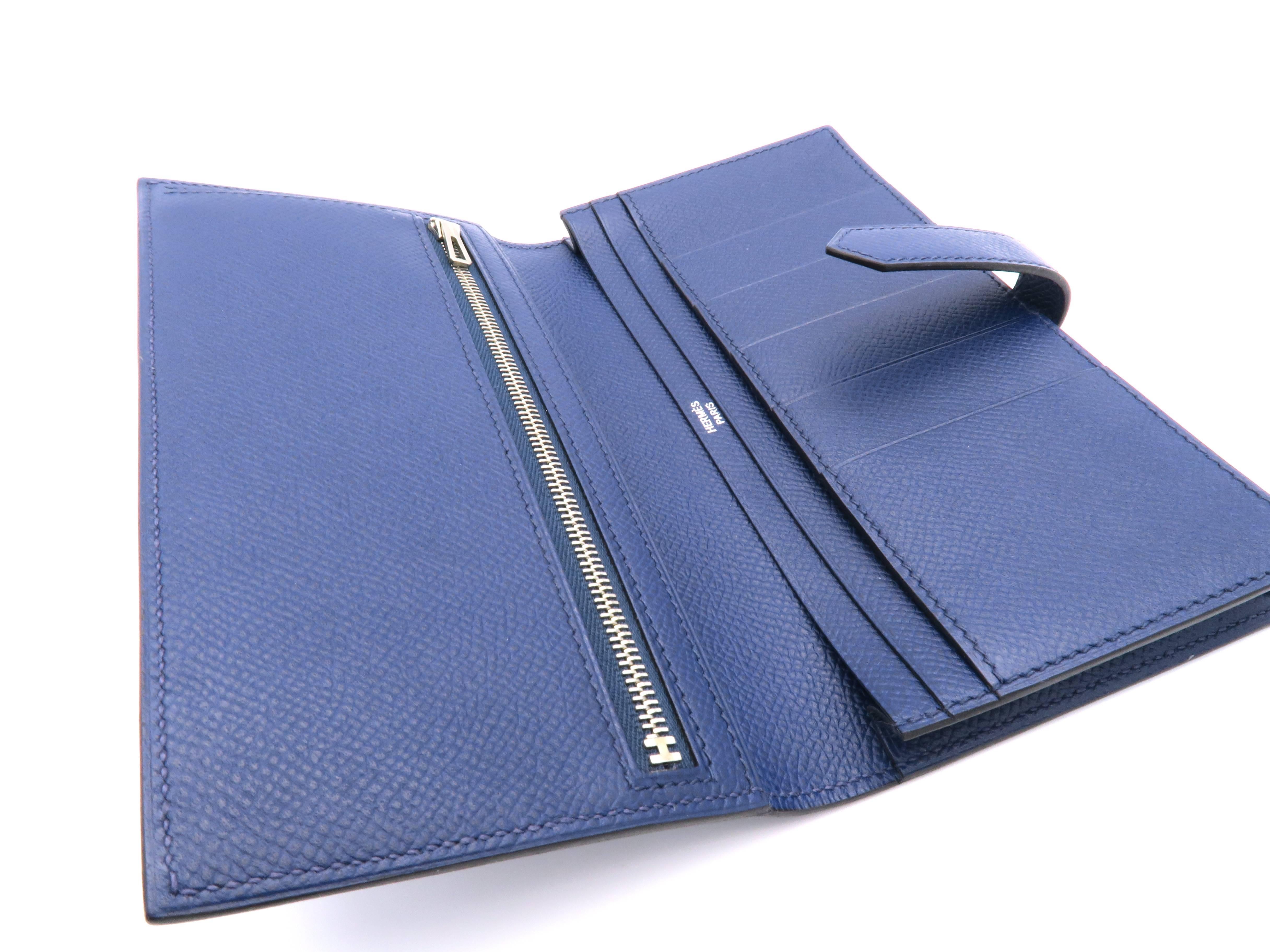 Hermes Bearn Wallet Colvert Veau Epsom Leather Long Wallet For Sale 2