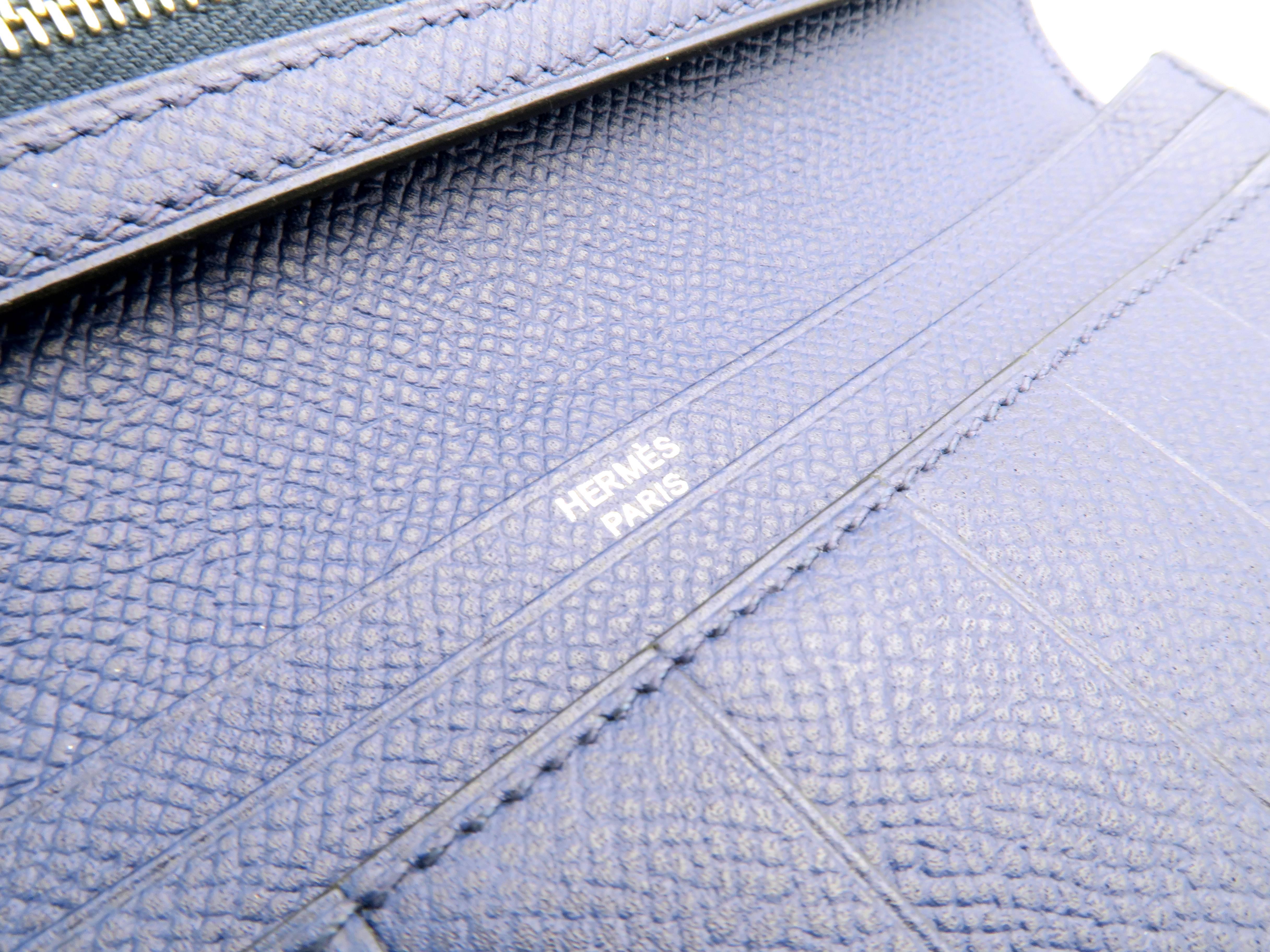 Hermes Bearn Wallet Colvert Veau Epsom Leather Long Wallet For Sale 3