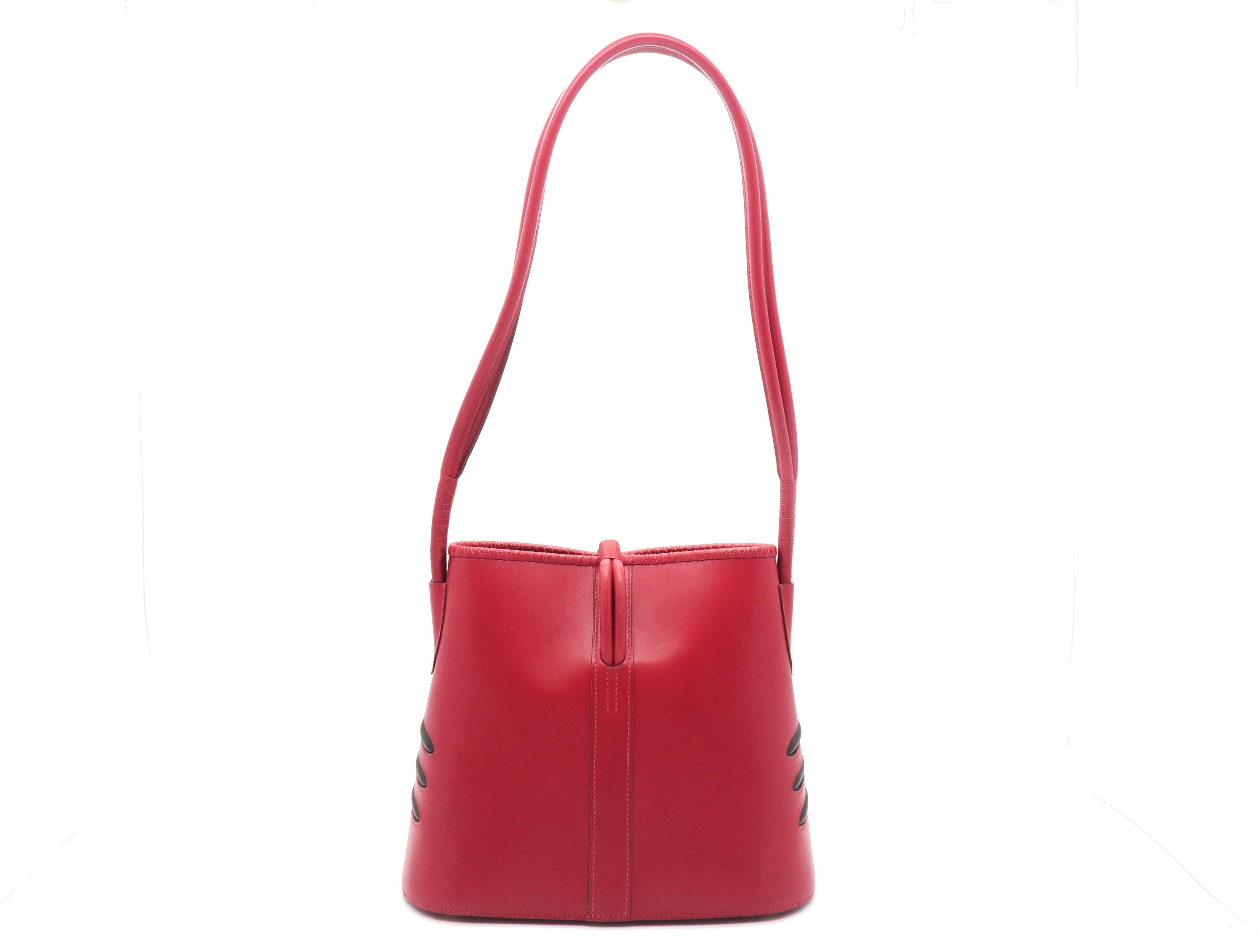 Pink Hermes Shogun Vermillon Box Leather Shoulder Bag