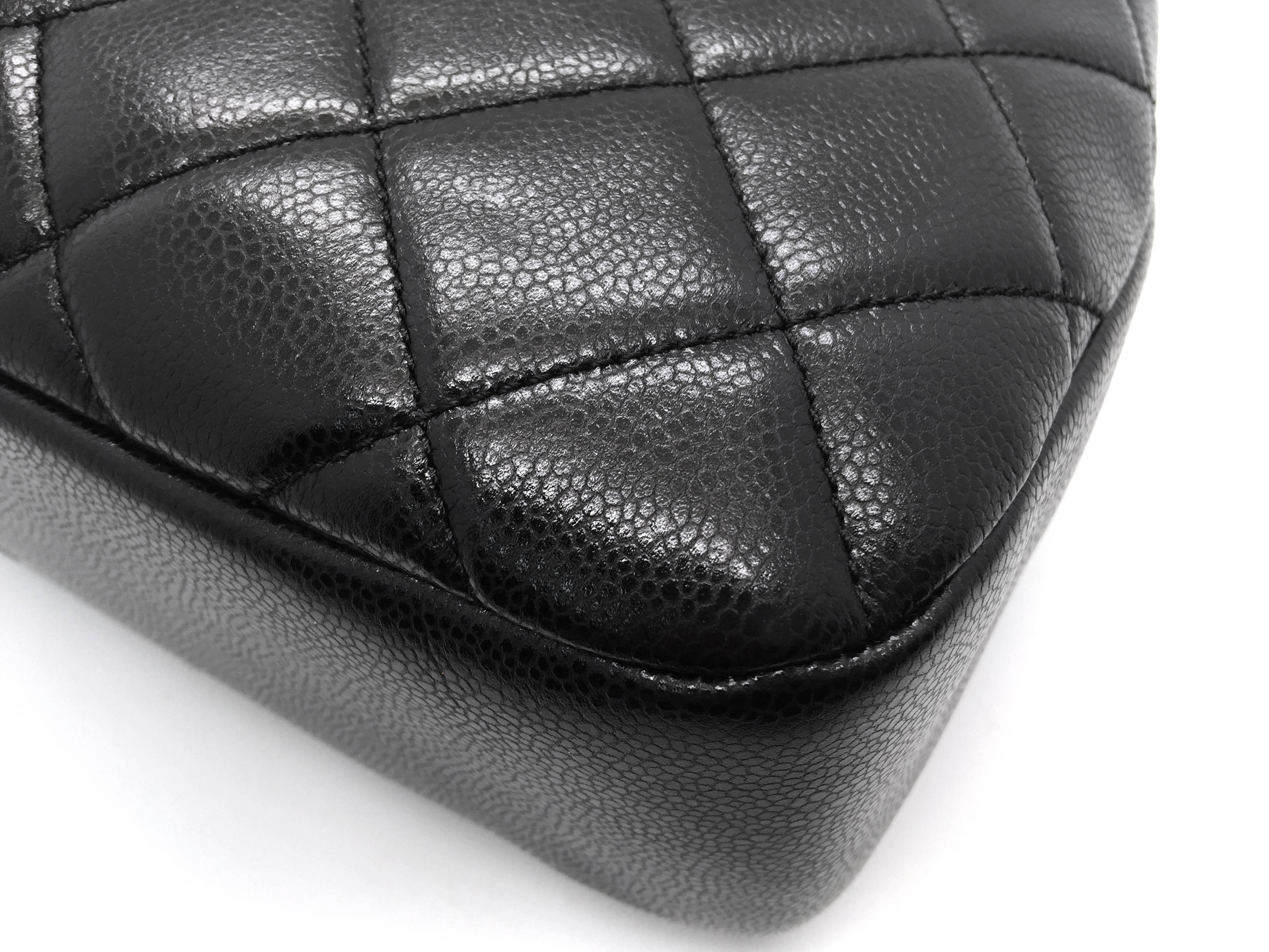 Chanel Black Quilted Calfskin Leather Chain Shoulder Bag 6