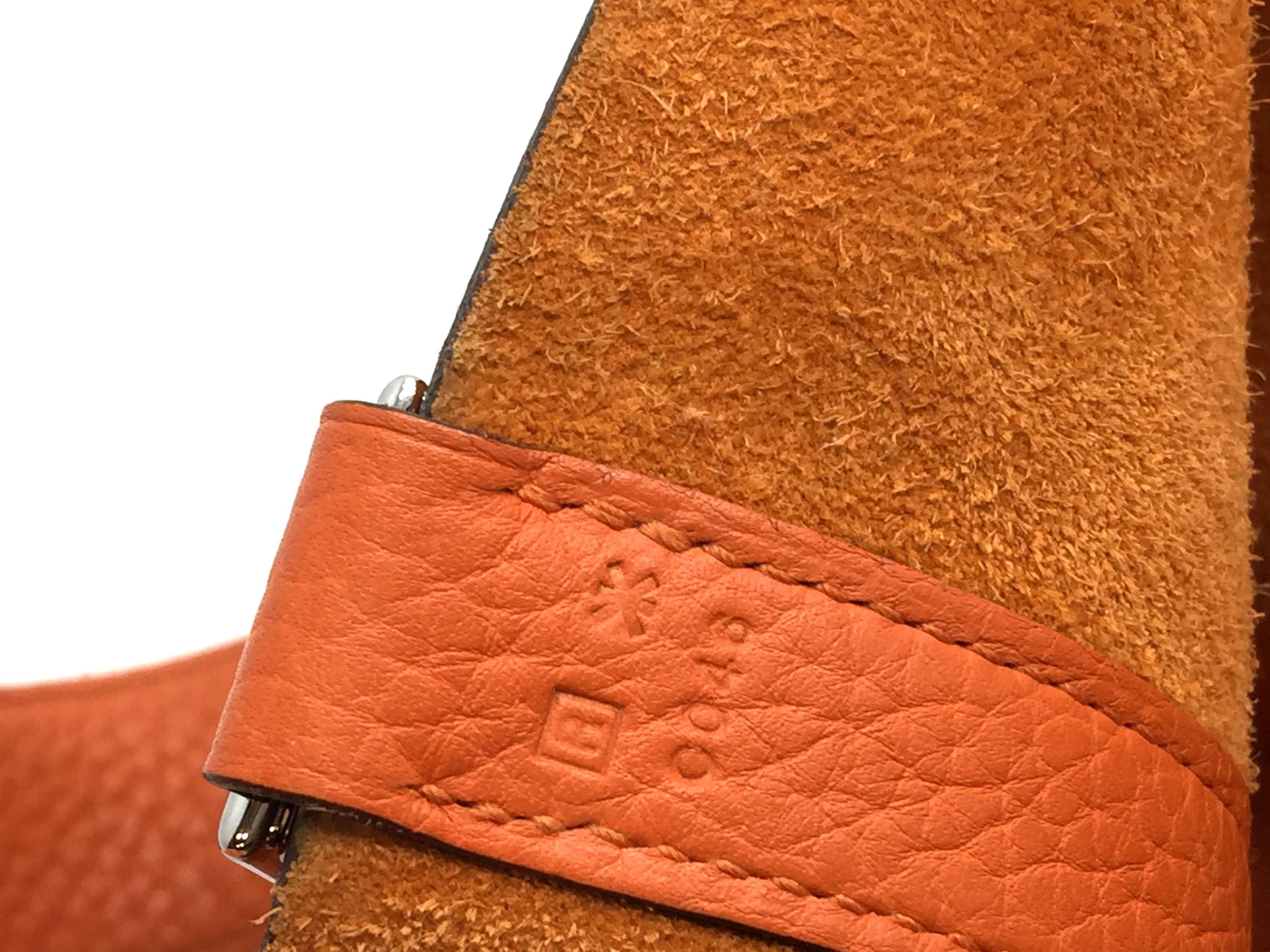Hermes Picotin GM Feu Orange Clemence Leather Tote Bag 2