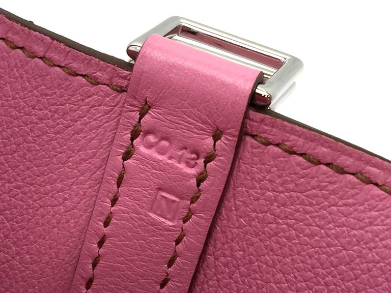 Hermes Micro Picotin SHW Bubblegum Pink Swift Leather Tote Bag at 1stDibs