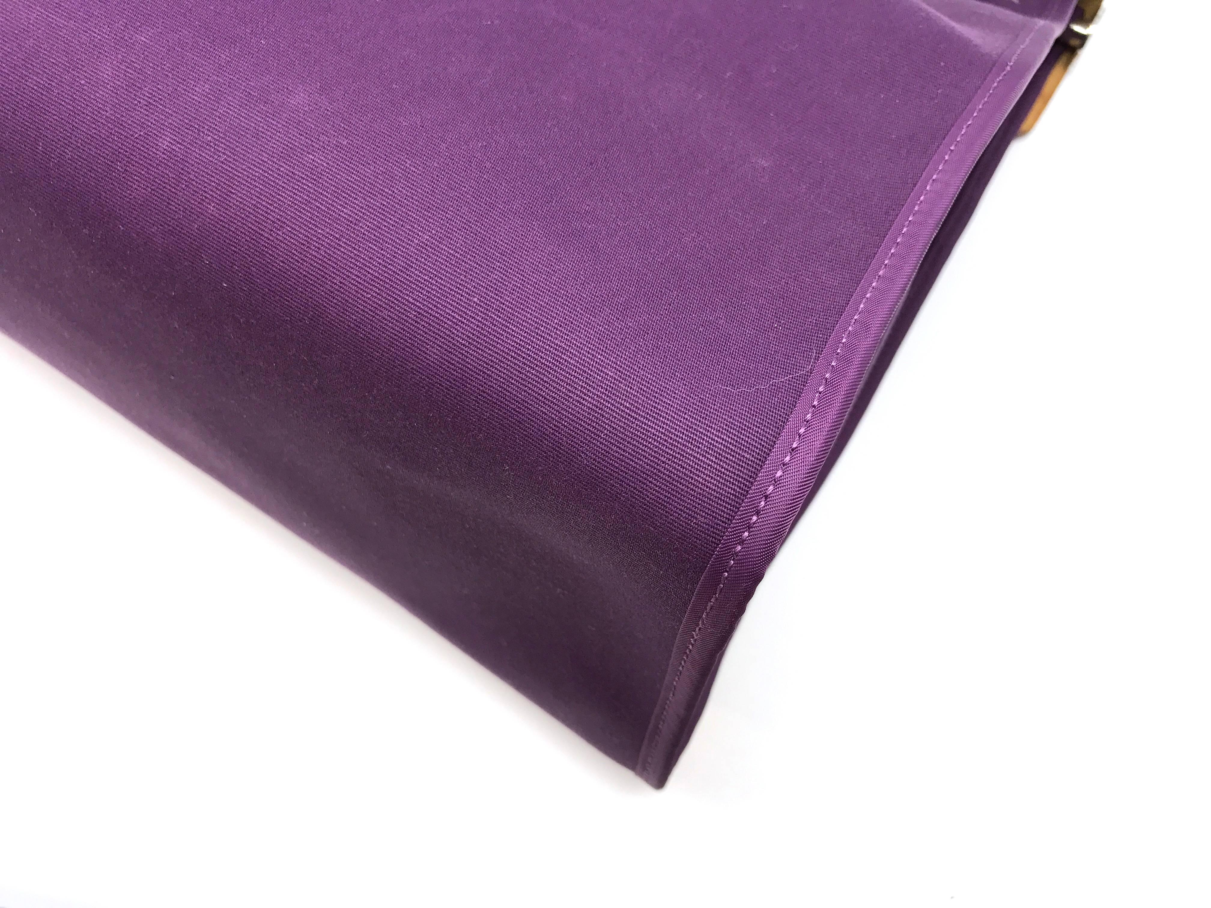 Hermes Herbag GM Raisin Purple Canvas Shoulder Bag 5