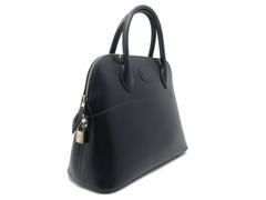 Hermes Bolide 31 Bleu Ocean Navy Box Calf Leather Top Handle Bag