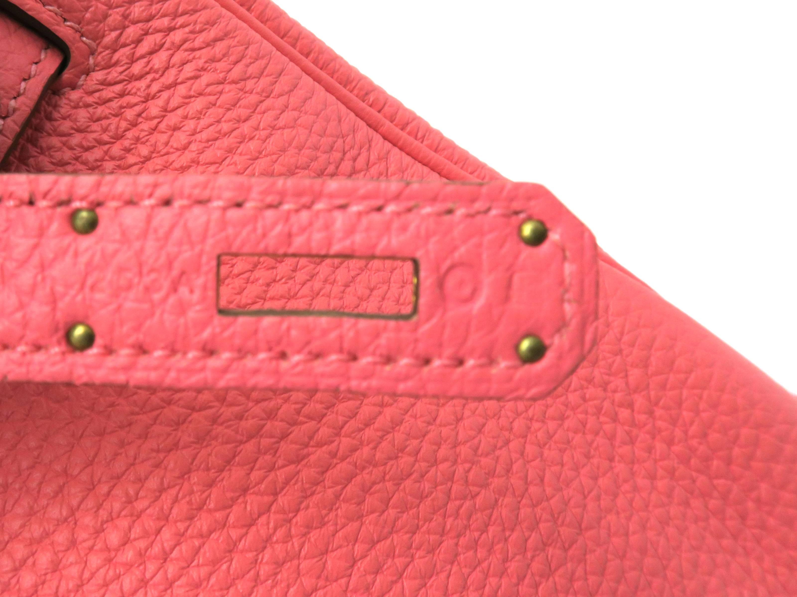 Women's Hermes Birkin 35 Rouge Pivoinve Coral Togo Leather GHW Top Handle Bag