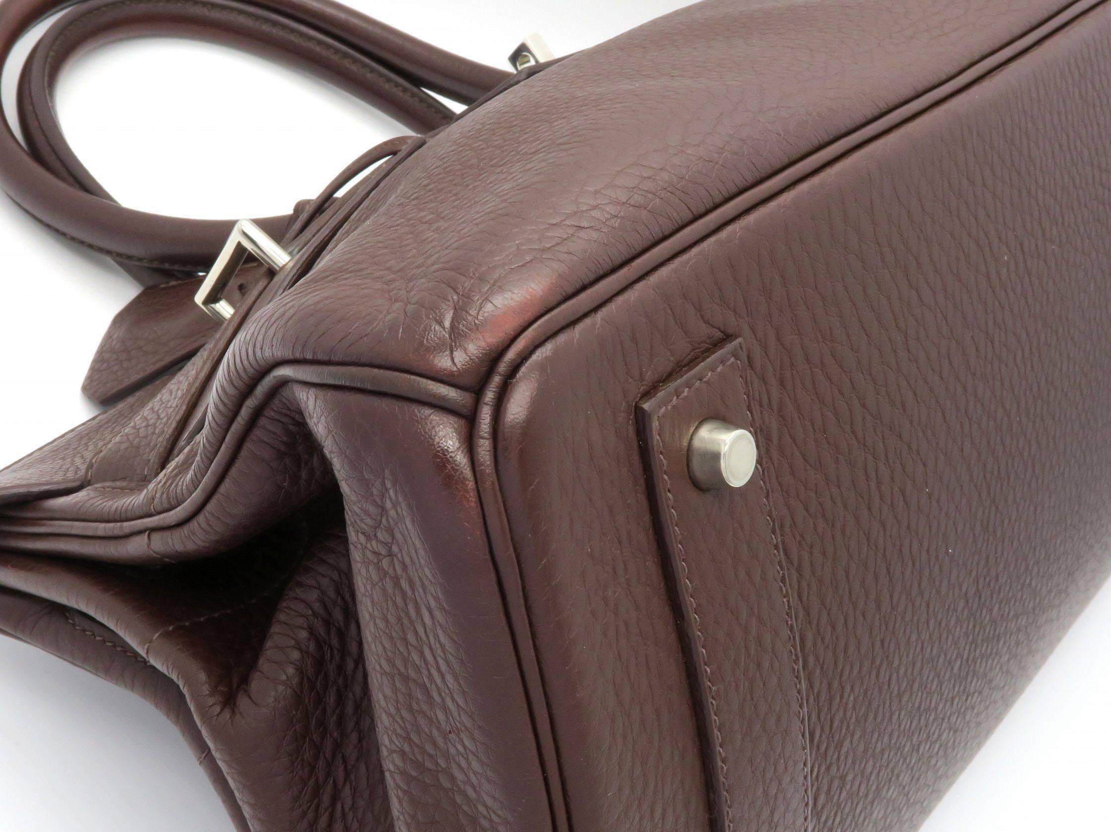 Hermes Shoulder Birkin Terre Brown Clemence Leather Shoulder Bag For Sale 1